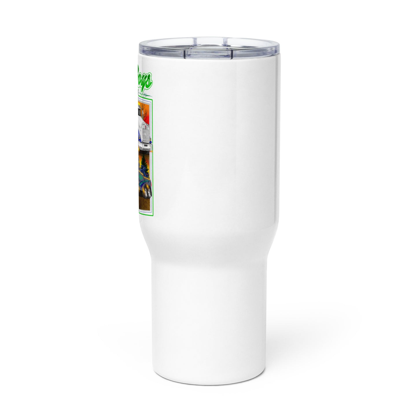 Sunset Tow Trucks Travel Tumbler