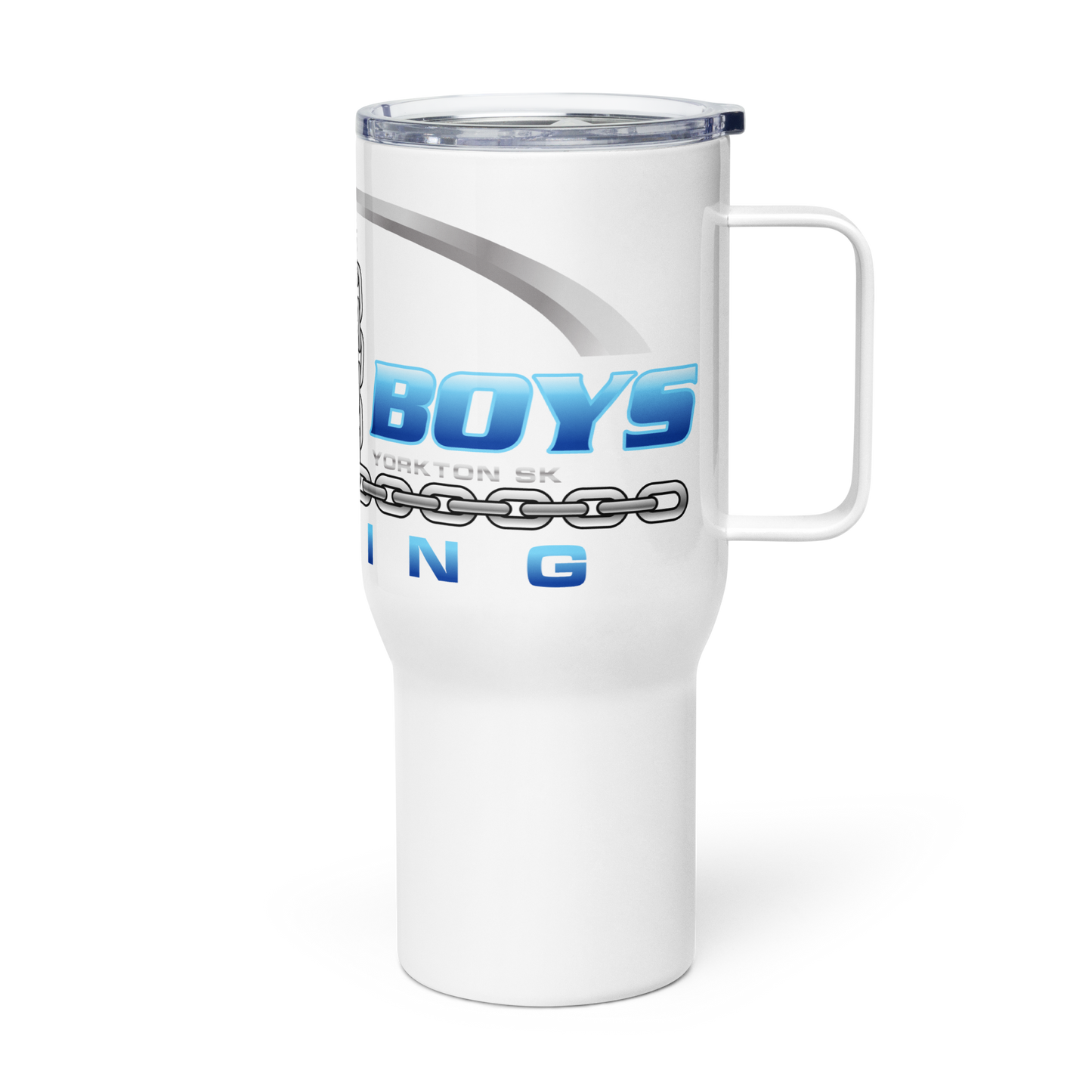 Blue BBT Logo Travel Tumbler With Handle