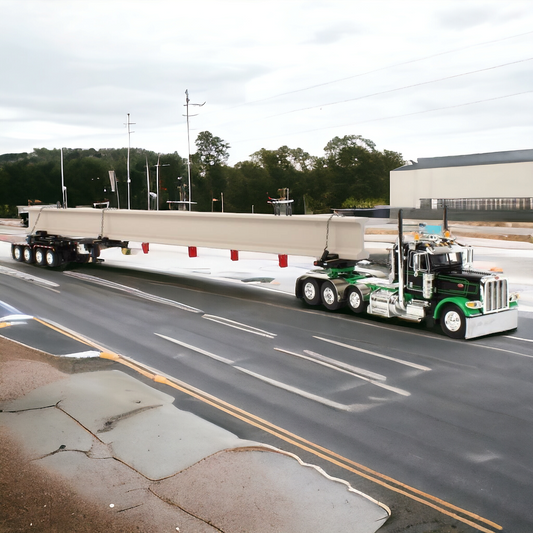 1/64 Black & Green Peterbilt 389 with Hydra-steer Trailer