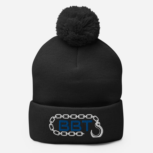 Chain Pom-Pom Beanie