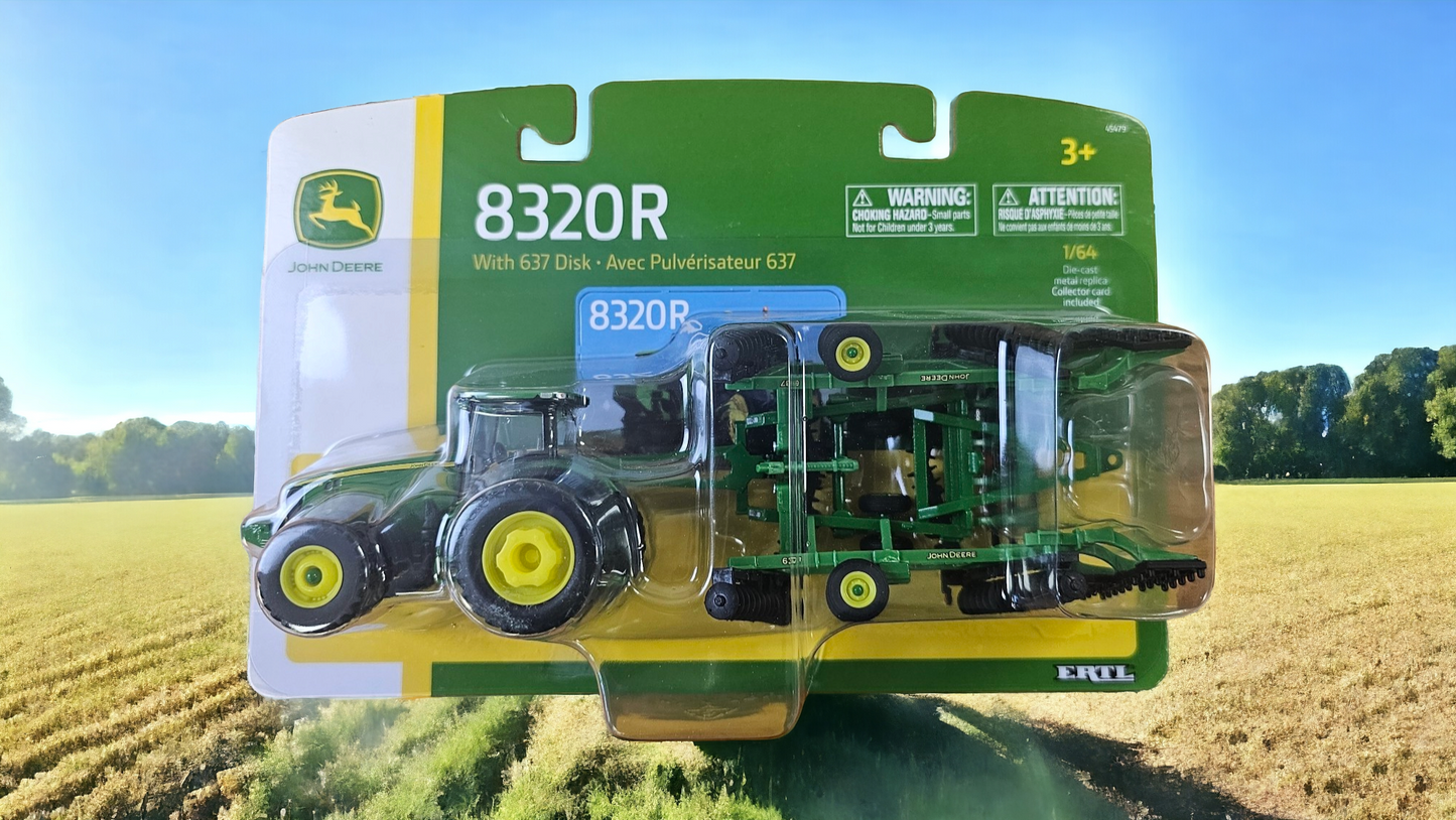 1/64 John Deere 8320R Tractor & Disk