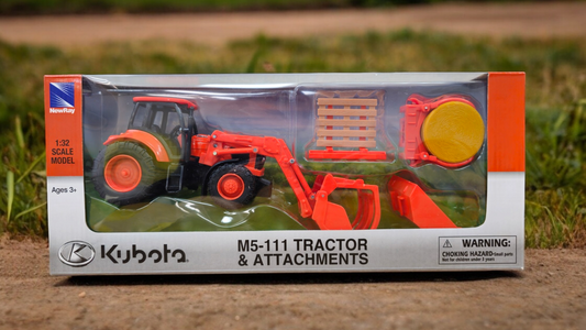 1:32 Scale Kubota M5-111 Tractor & Attachments